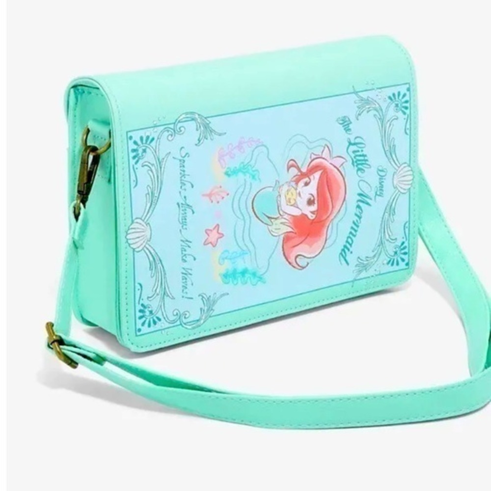 Disney the Little mermaid always make waves book Crossbody Loungefly New